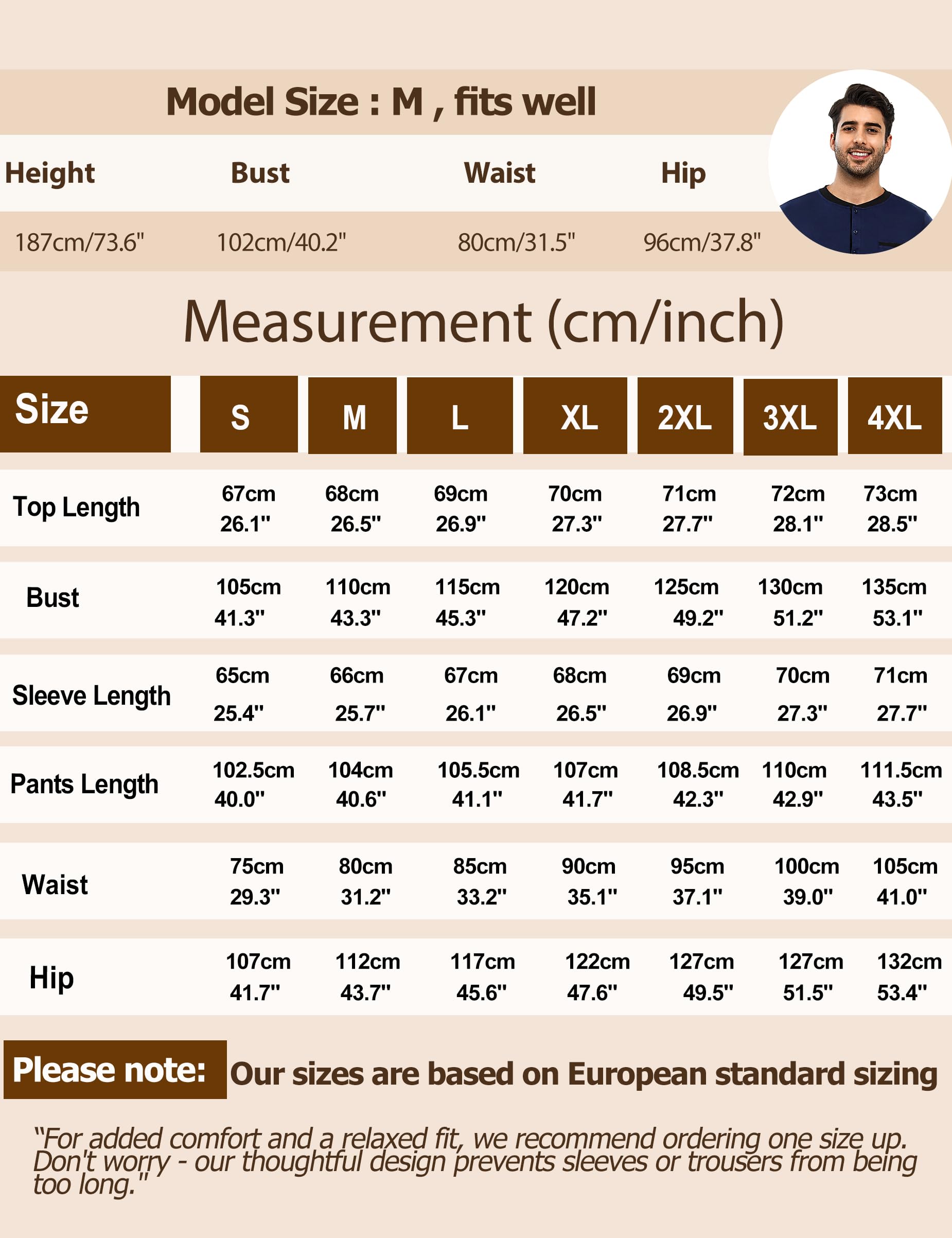 Bresdk Pigiama Uomo Invernale in Cotone Lungo a Maniche Lunghe e Pantaloni Pigiami Due Pezzi da Uomo con Tasche S-3XL