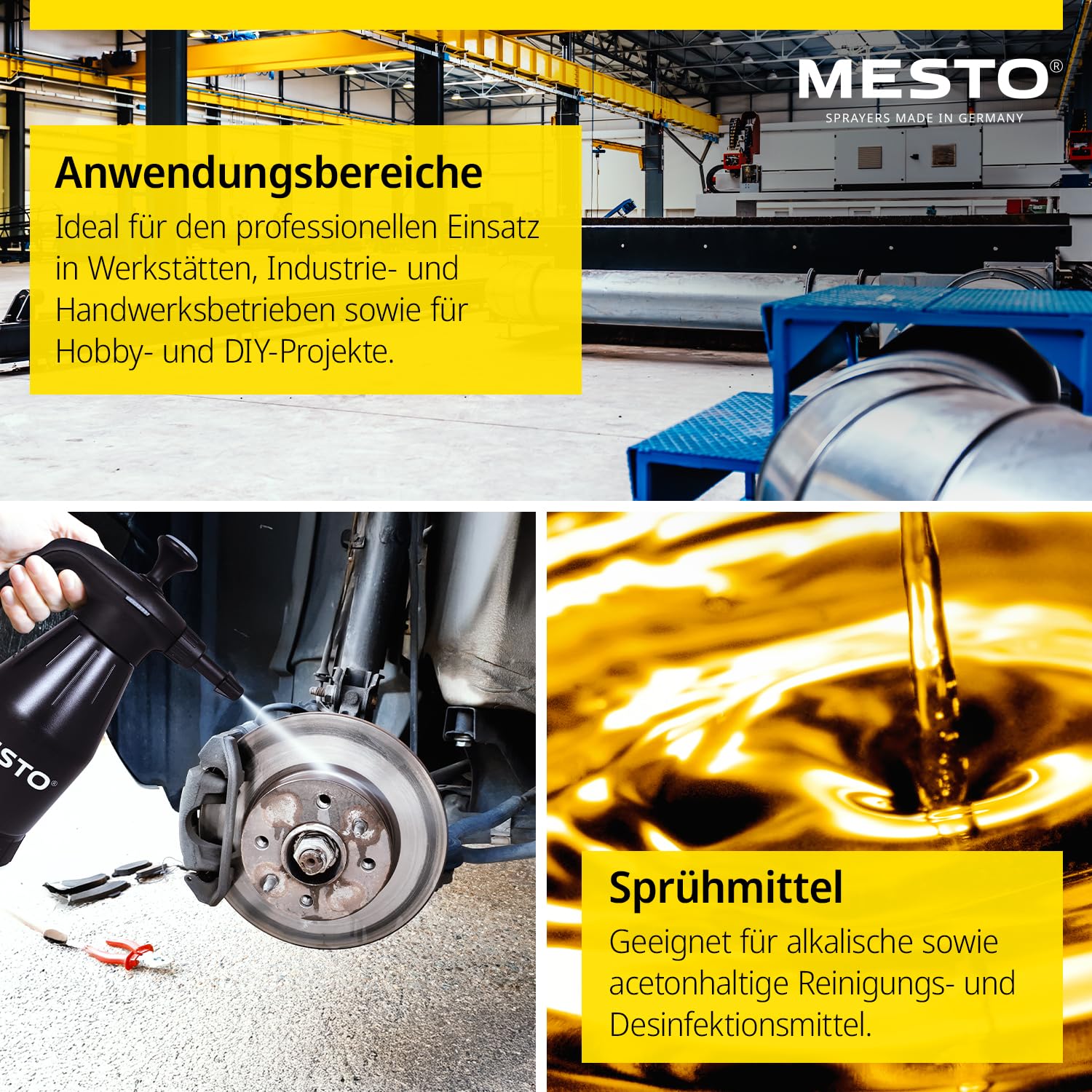 MESTO Cleaner Super Extreme 1.5 Pulverizador de presión 1,5L | Pulverizador para Productos de Limpieza | Pulverizador de Bomba | Pulverizador de presión para automoción e Industria