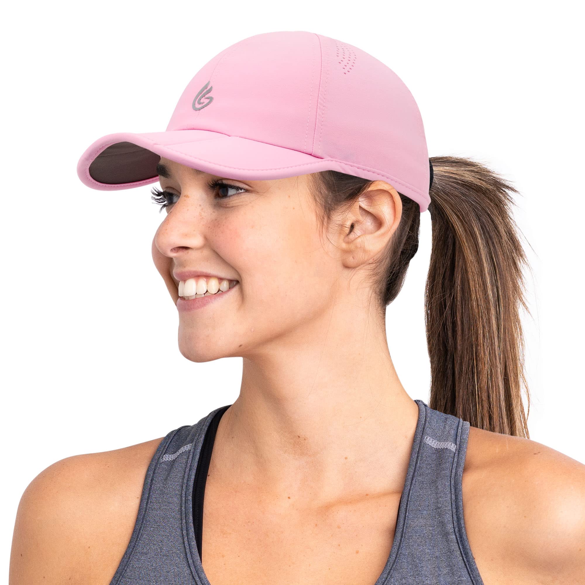 Unisex Foldable Adjustable Fit Performance Hat with 3-Panel Bill
