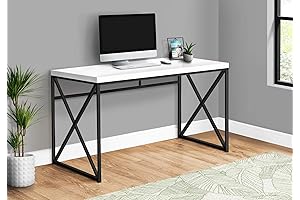 Stylish Modern White and Black Writing Table for a Sophisticated Work Space