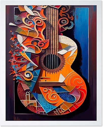 Miniatura 14 de Poster Master Póster de música vintage de 4 piezas, impresión de instrumentos retro, arte de pared sin marco de 8 x 10 pulgadas, regalo para