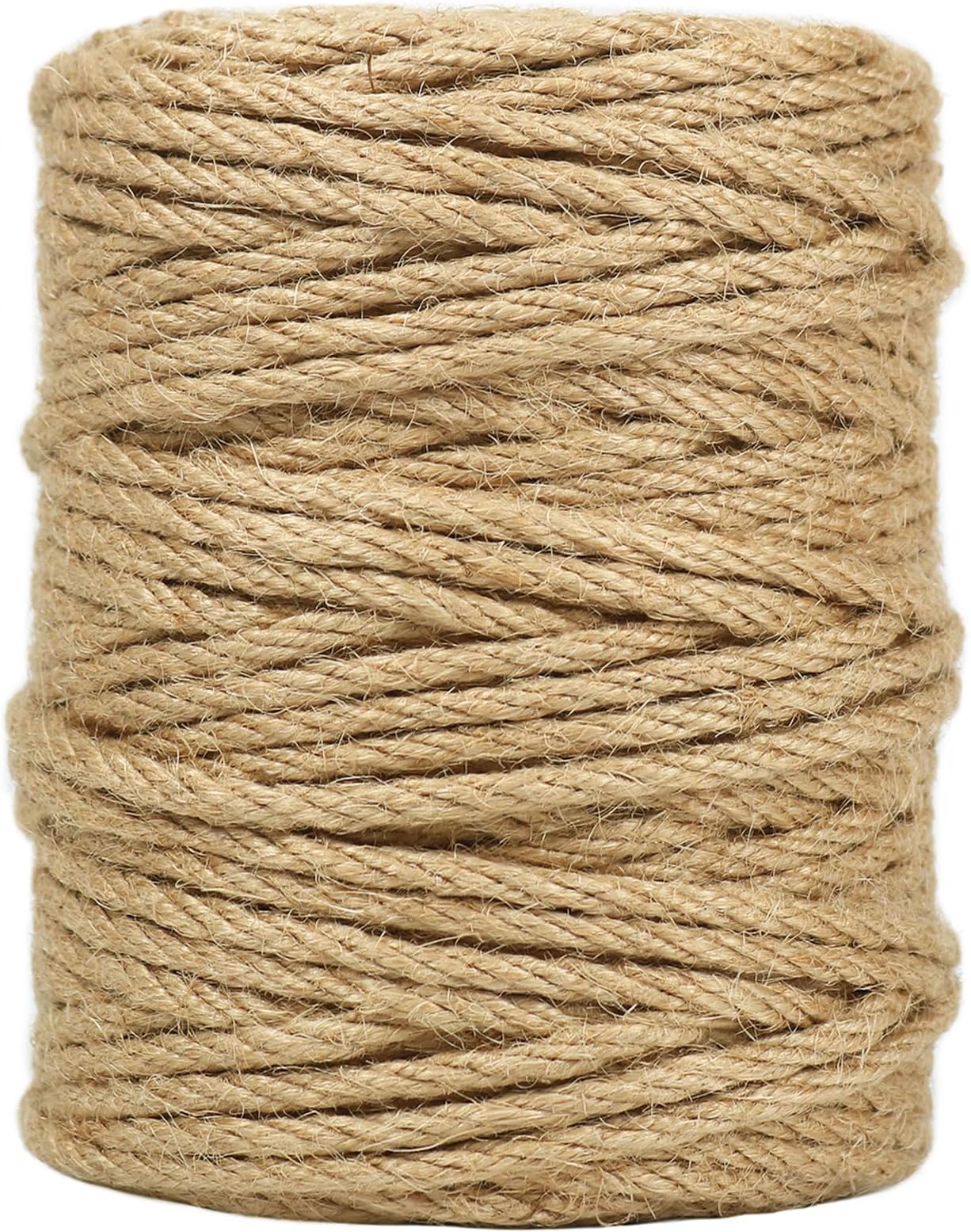Tenn Well Jute Twine, 164 Feet 4mm Natural Garden Twine Rope for Crafts, Gardening, Plant Support, Gift Wrapping, Recycling, Christmas Ornaments, Holiday Decor