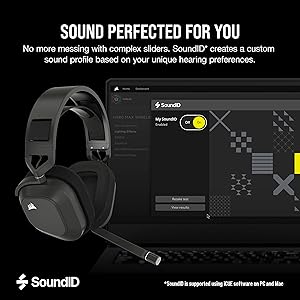 Corsair HS80 MAX Wireless Multiplatform Gaming Headset with Bluetooth Dolby Atmos Broadcast Quality Microphone iCUE Compatible PC, Mac, PS5, PS4, Mobile Steel Gray