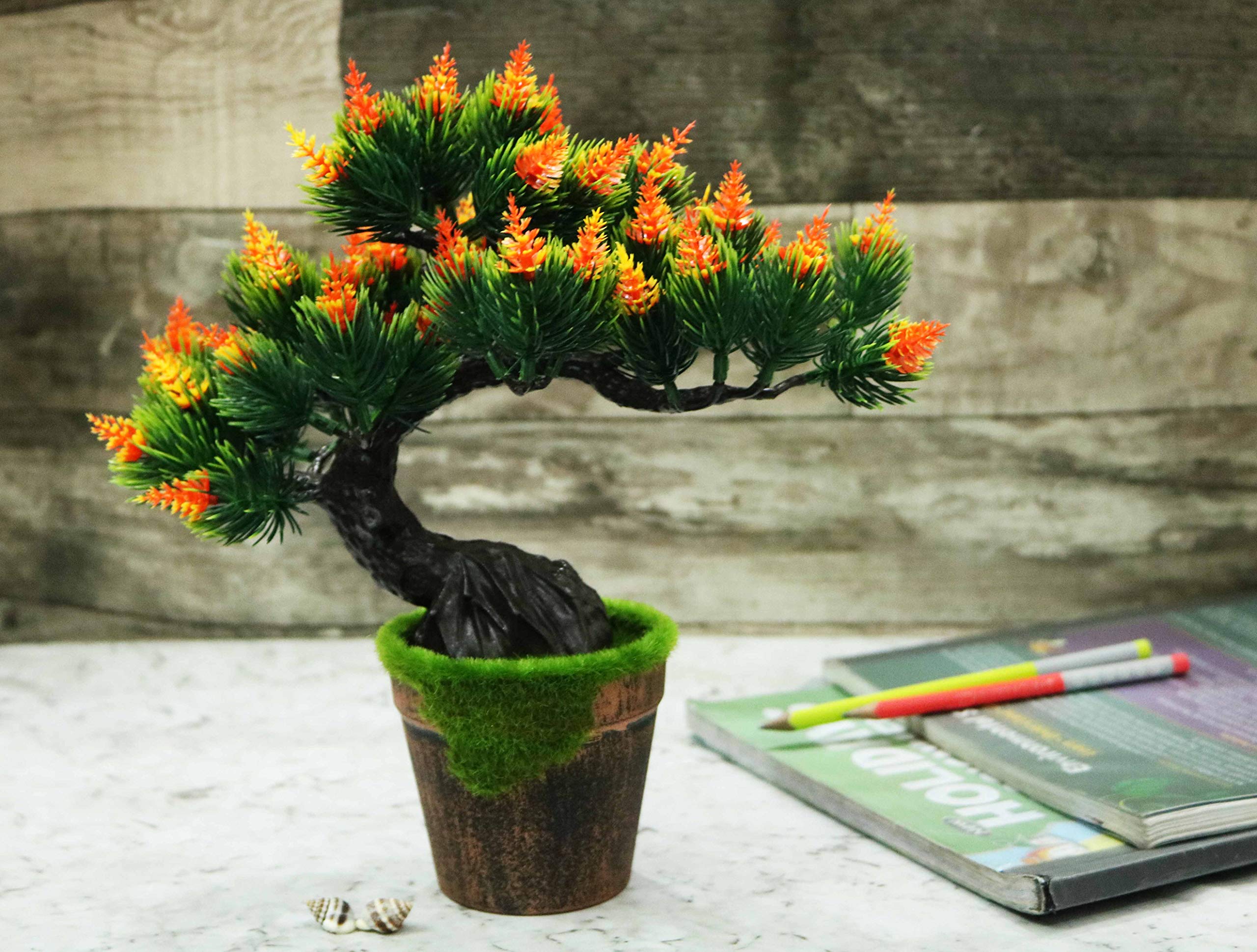 Livsstil Artificial Bonsai Plant Tree Flowers with Pot for Home and Office