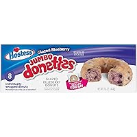 Vista 5 de Hostess Donettes jumbo glaseadas Blueberry Donettes Paquete múltiple, 16 onzas, 6 unidades [48 donas en total]