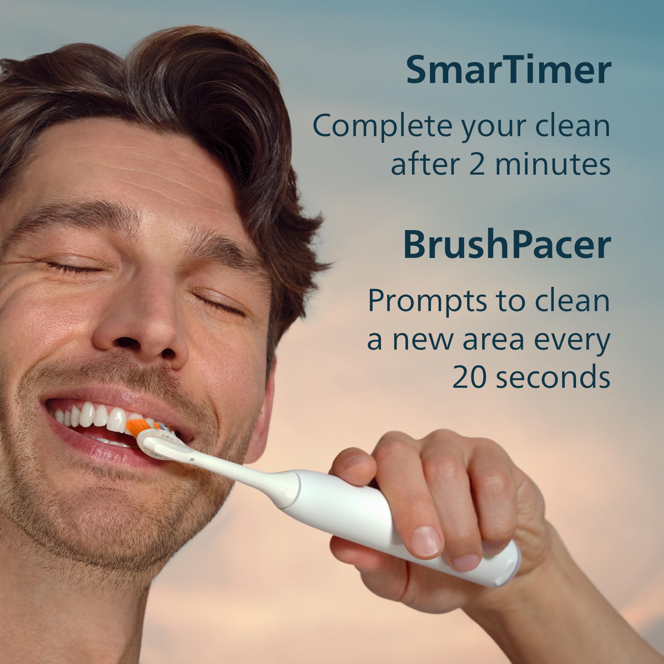 Philips Sonicare Spazzolino elettrico serie 7300 - Tecnologia Sonicare di nuova generazione, sensore di pressione, 12 impostazioni di spazzolatura, SmarTimer, BrushPacer, autonomia di 21 giorni
