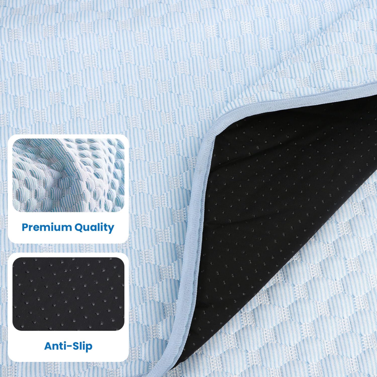 Nobleza Alfombra Refrescante para Perros, con Tecnología QMAX>0.5, Cama Perro Verano, Antimordedura, Lavable y Portátil, Ideal para Viajes y Hogar, 70x60cm