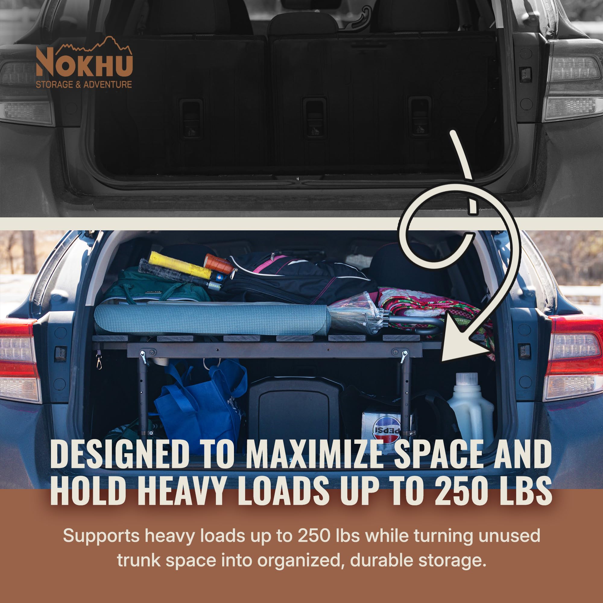 Mini Rack- Trunk Shelf Organizer Universal Fit Car Storage Accessory for SUV Hatchback Minivan Owners Compact Trunk Organizer — view 5