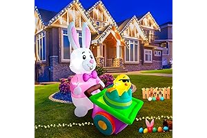 6 FT Easter Inflatable Toys: Vibrant Easter Outdoor Decorations with Built-in LED
