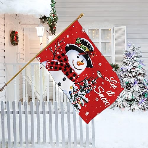 Miniatura 2 de Banderas de Navidad de 3 x 5 para exteriores, bandera de nieve, muñeco de nieve, copo de nieve, copos de nieve, decoraciones de vacaciones de