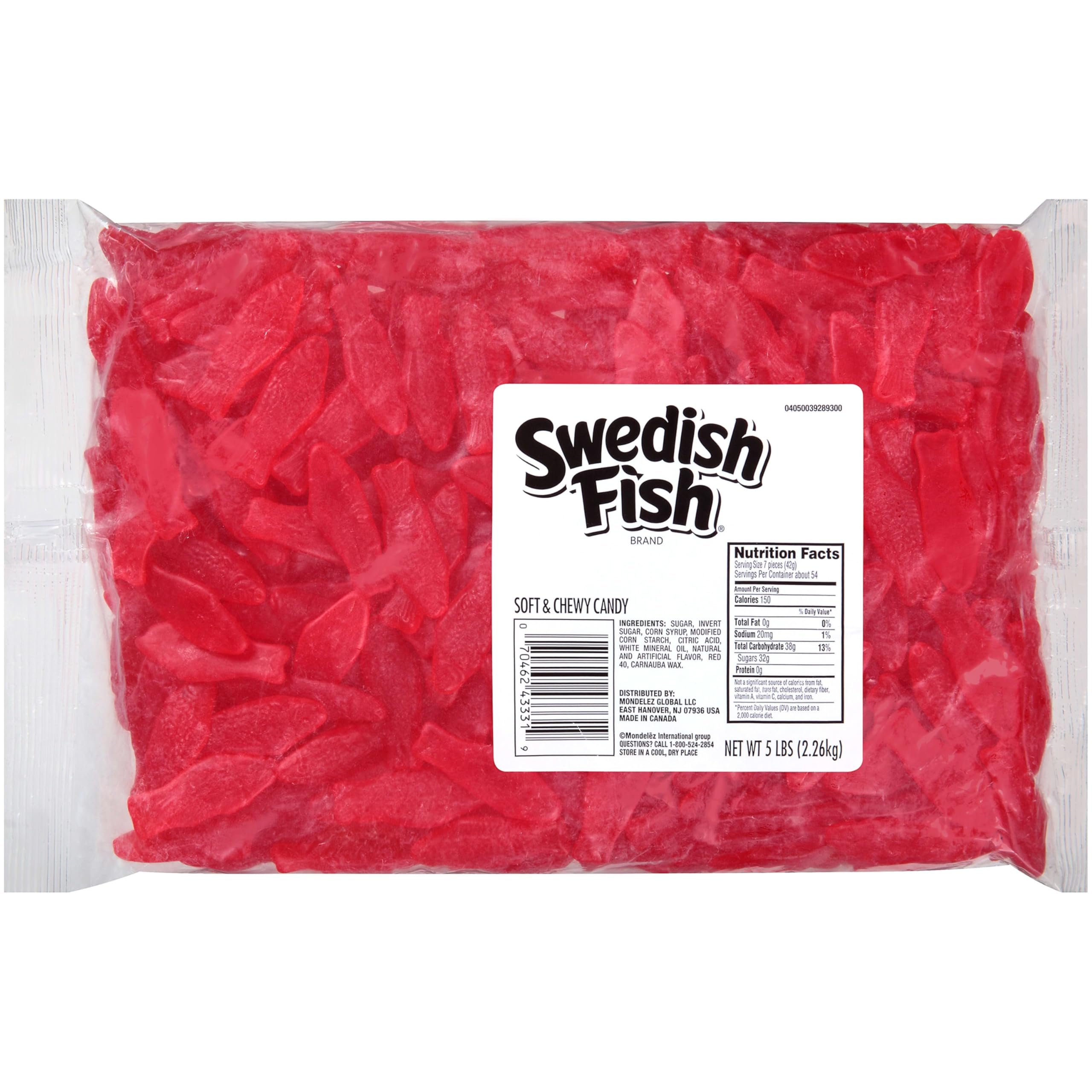 SWEDISH FISH Soft & Chewy Candy, Bulk Candy, 5 lb