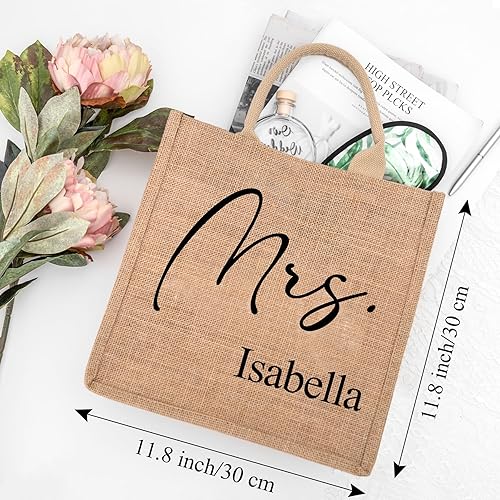 Miniatura 7 de Flycalf Bolsas de mano de boda personalizadas, regalos para dama de honor, verano, playa, niñas, viaje, despedida de soltera, reutilizable, bolsa de
