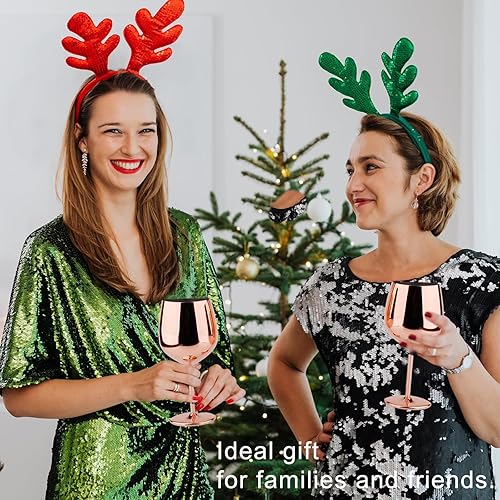 Miniatura 3 de Arora Copas de vino de acero inoxidable de 18 onzas, juego de 2 cobre - 3.6 pulgadas de profundidad x 8.3 pulgadas de alto (851012)