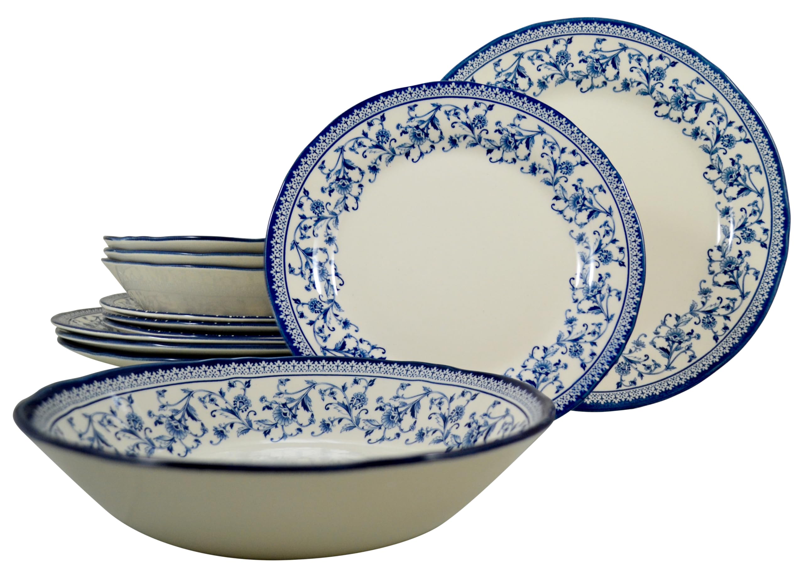 Amazon.com | TUDOR ROYAL 12-Piece Round Porcelain Dinnerware Set