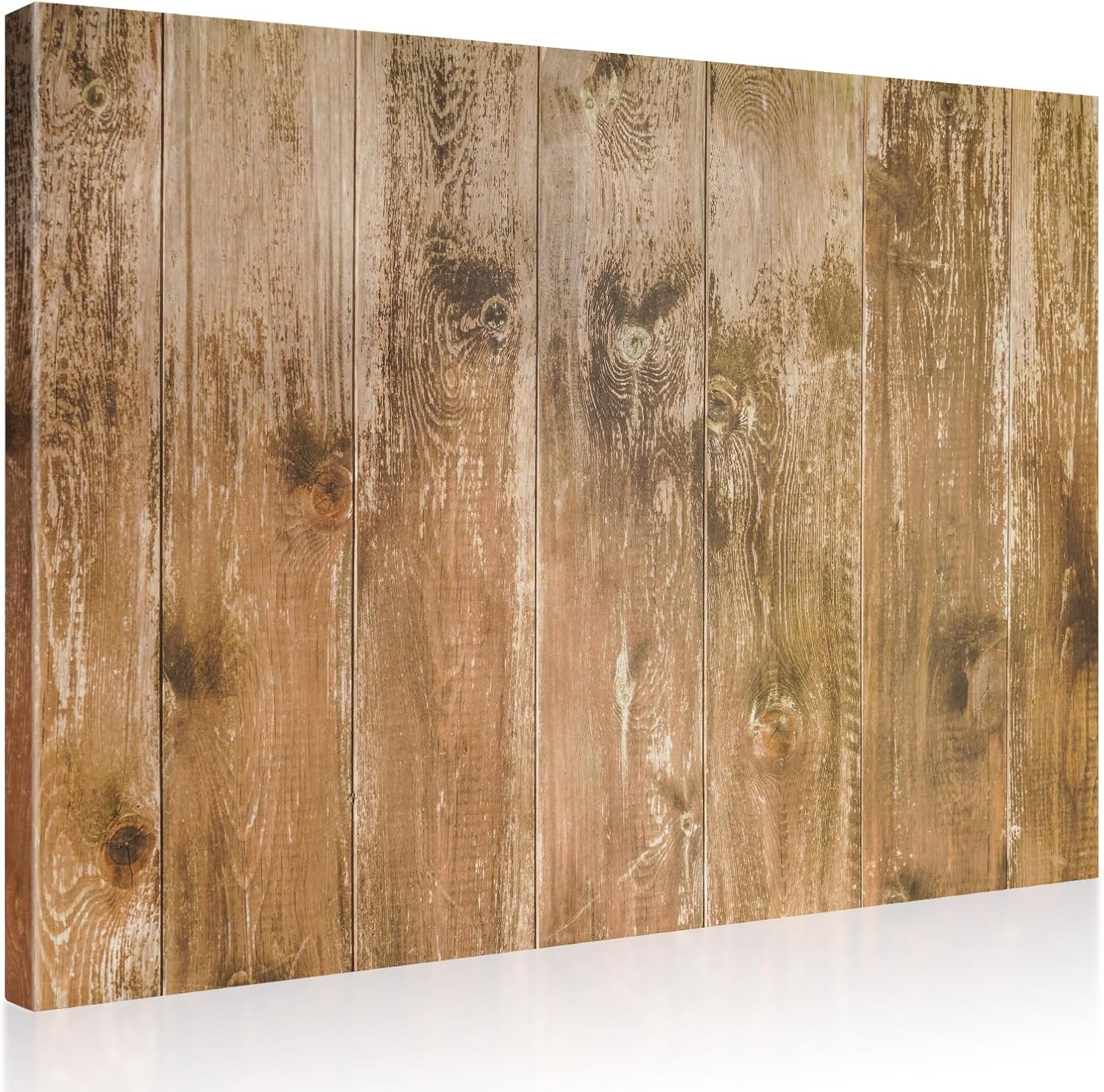 Magnetic Dry Erase Board, 24'' x 18'' Decorative Magnetic Board for Wall, White Board Magnet Board Display Board, Brown Wood Plank Brown Wood Plack 24"W x 18"H