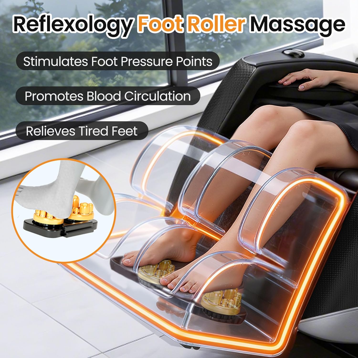 Massage Chair Full Body, Zero Gravity Massage Recliner with Deep Kneading Shiatsu Massage, Foot Roller Reflexology, 14 Airbags, Heat Therapy, Bluetooth Speaker, Adjustable Leg Rest