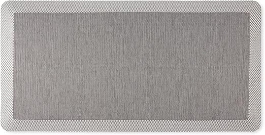 Martha Stewart Mira Modern Heathered Anti-Fatigue Air-Infused Kitchen Mat, Grey, 19.6"x39"