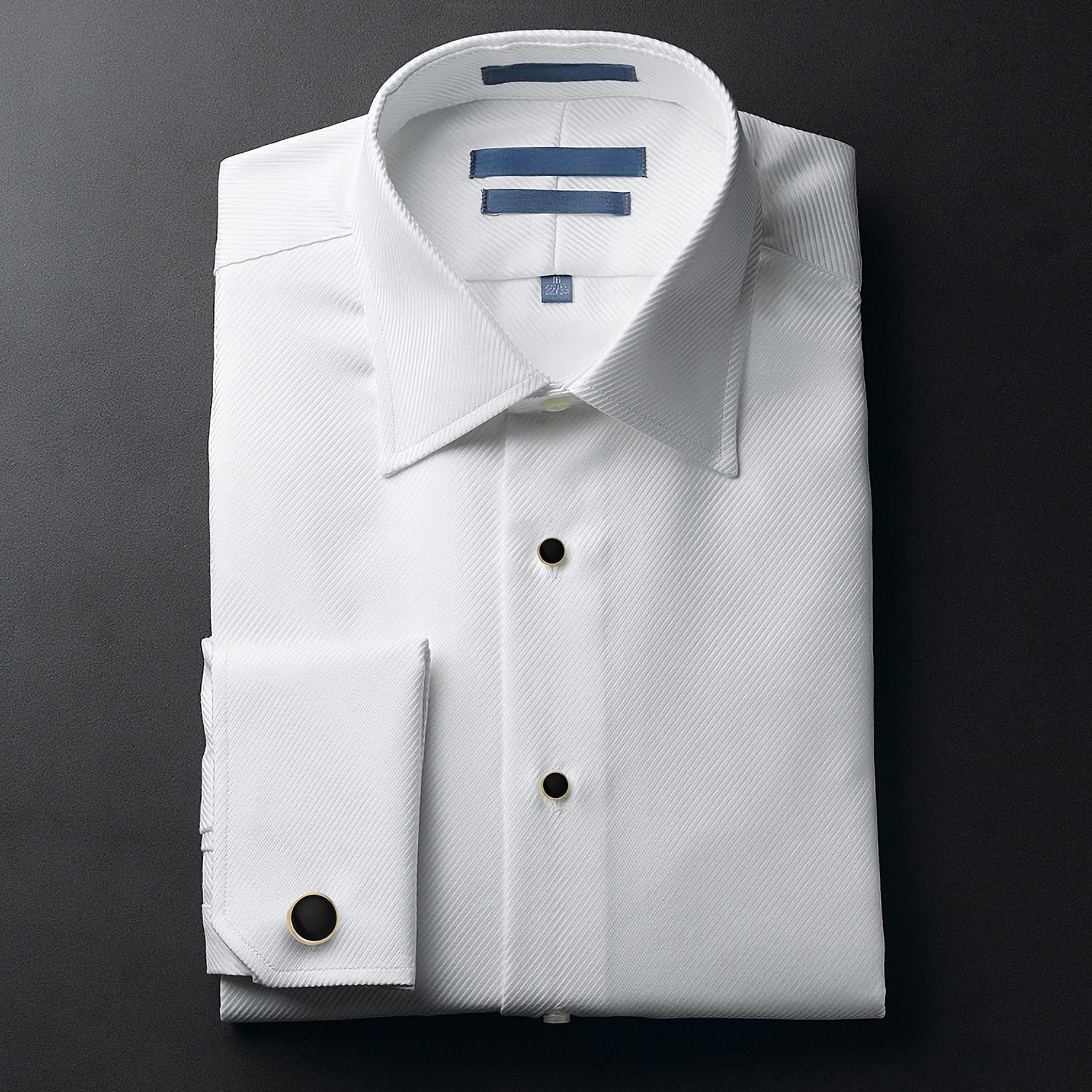 Set di gemelli e borchie, 1 paio di gemelli e 3 paia di borchie da smoking, kit di gioielli da uomo con confezione regalo, eleganti bottoni per camicia con scatola per gemelli, panno nero per la
