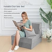 Vista 5 de Colchón Plegable para Sofá Cama, Silla Sofá Cama Plegable para Dormir, Colchón de Piso con Almohada para Sala de Estar, Oficina en Casa