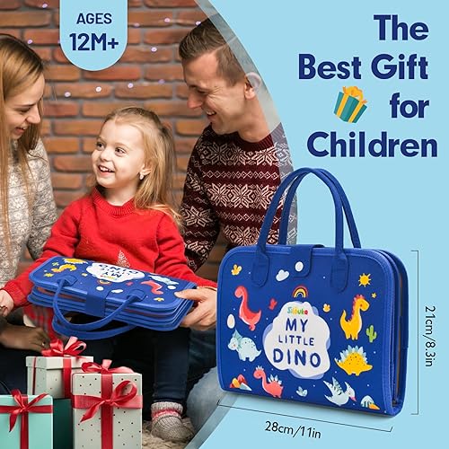 Miniatura 7 de Silouka Juguete Montessori para niños pequeños de 1, 2, 3, 4 años, tabla de aprendizaje para niños pequeños de 2 a 4 años, libro Montessori