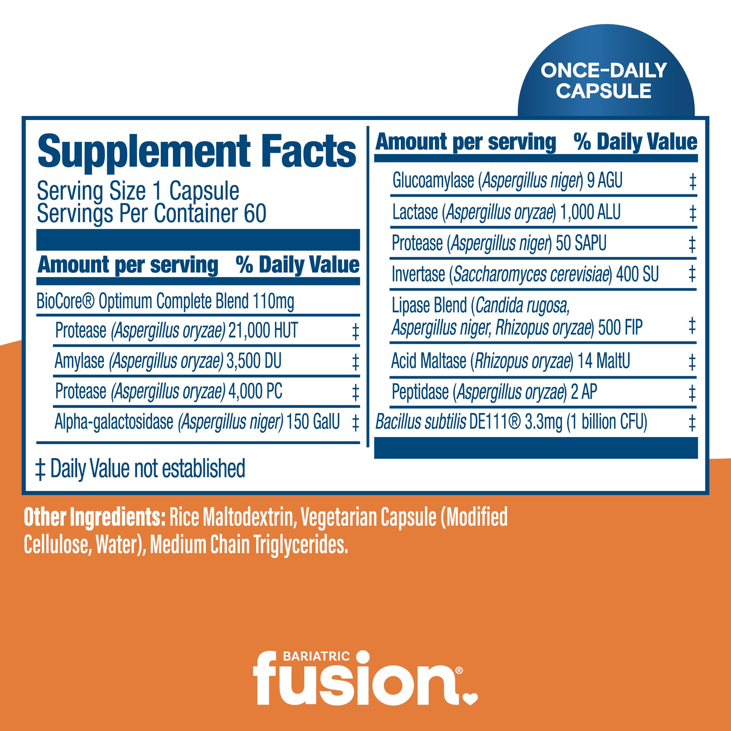 Bariatric Fusion Digestive Support, 60 Capsules — Amazon image 4