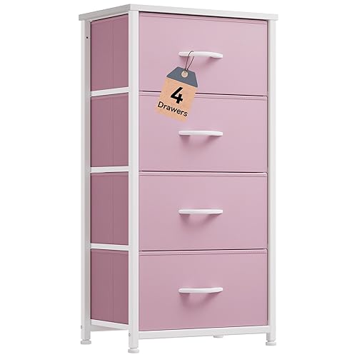 Miniatura 12 de DWVO Cómoda de tela para dormitorio, cómoda alta con 8 cajones, torre de almacenamiento con cubos de tela, cómoda para armario y sala de estar, Gris