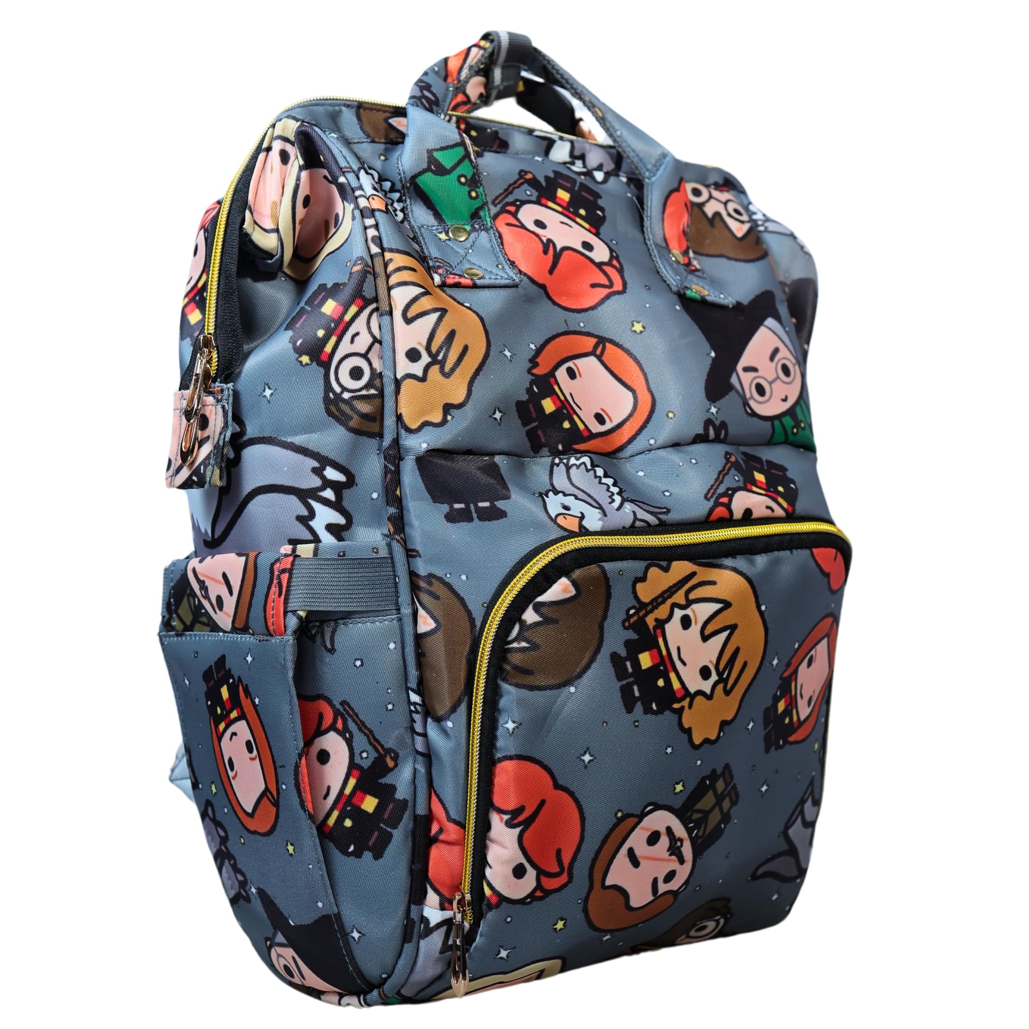 Baby Kids Diaper Bag Backpack for diapers Travelling Diaper Bag for Mothers (Cartoon Printed) Insulated Bottle Pockets-image-18