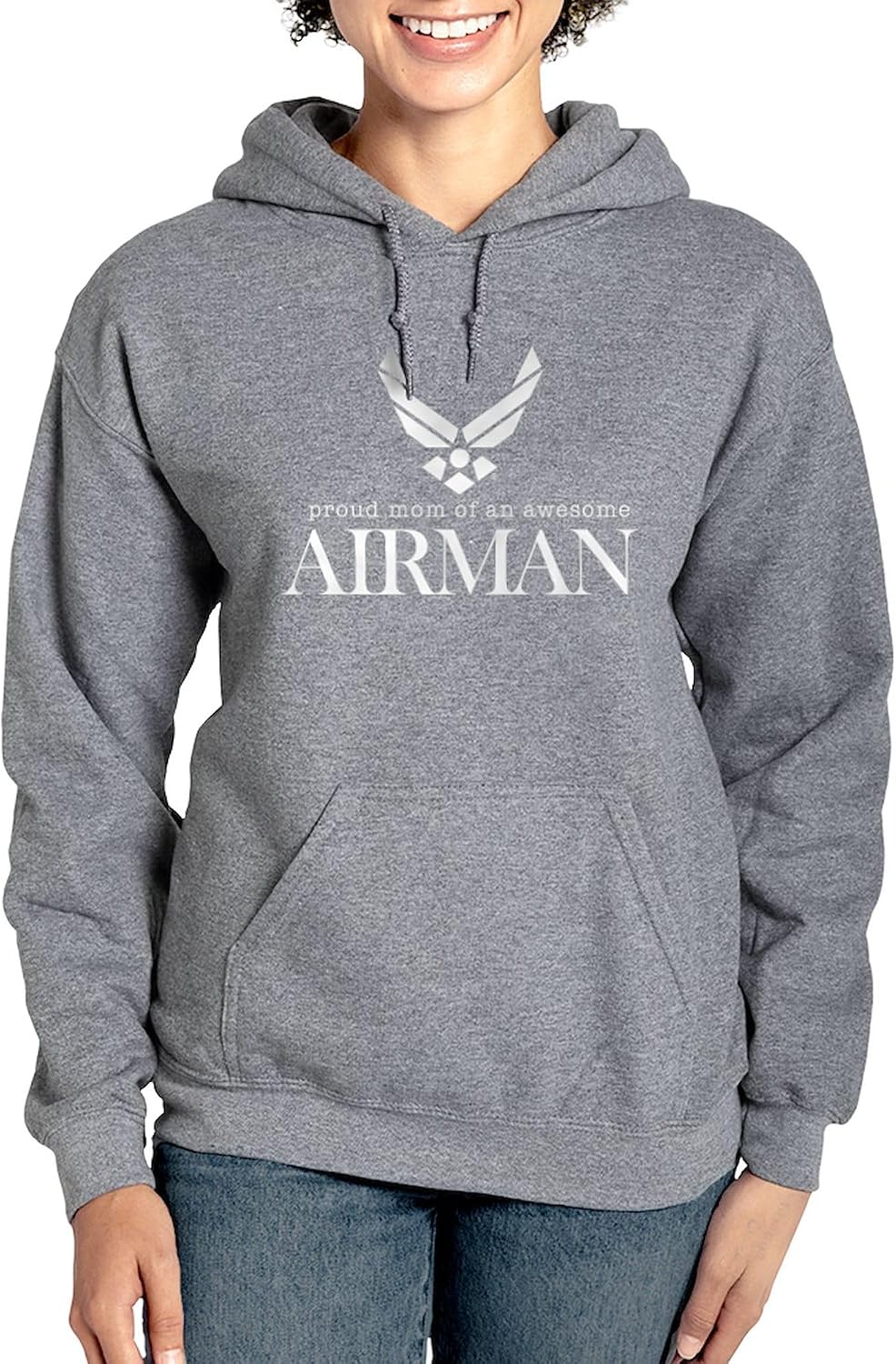 CafePress U.S. Air Force Proud Mom Women's Dark Pullover Hooded Sweatshirt