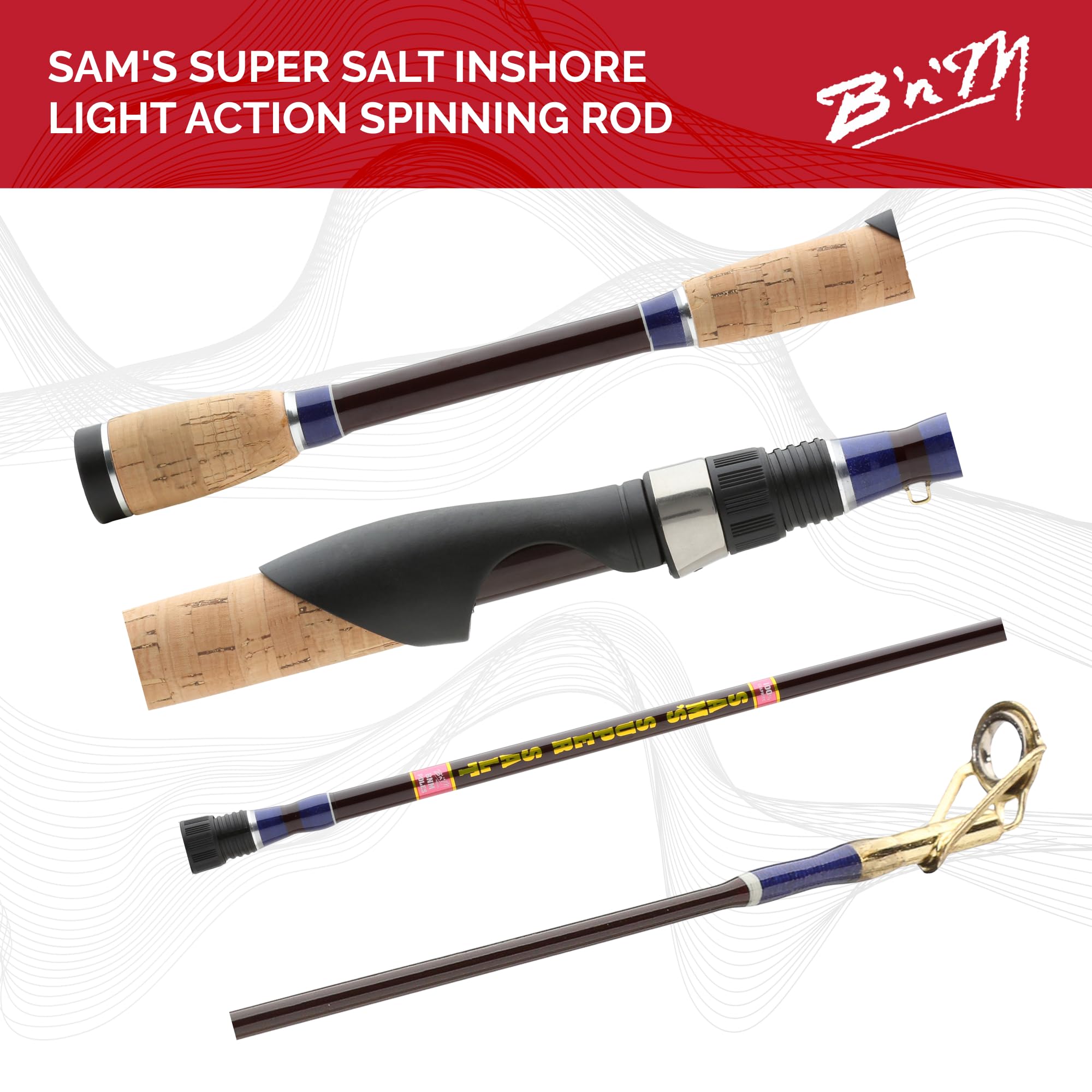 Amazon.com : B'n'M Poles - Sam's Super Salt Inshore Light Action