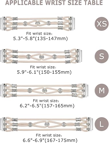 Miniatura 2 de W-RARA Pulsera de cuentas compatible con Samsung Galaxy Watch 654Active 2 de 1.575 pulgadas, 1.732 pulgadas, Watch 5 Pro de 1.772 pulgadas, Watch 6