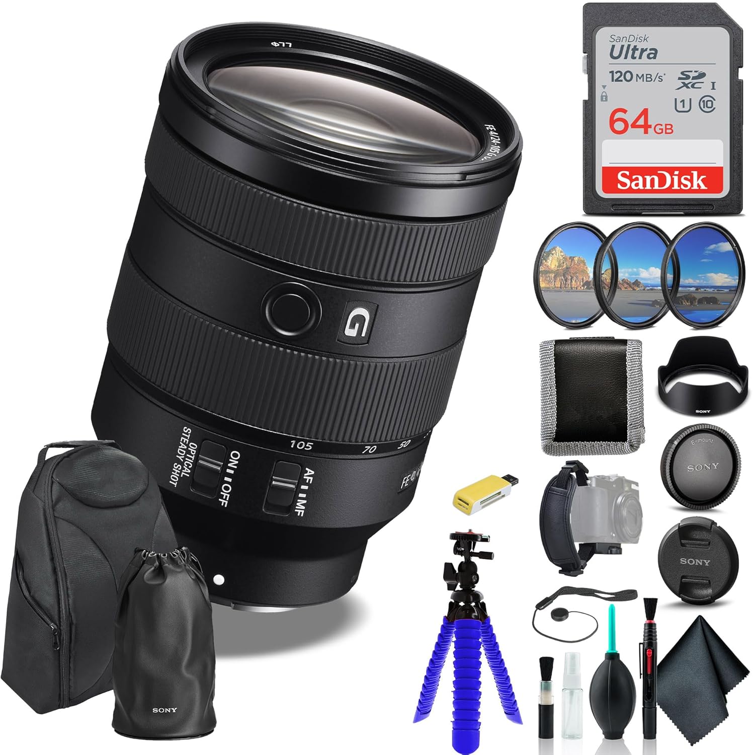 Sony FE 24-105mm f/4 G OSS Lens SEL24105G/2, Filter Jamaica Ubuy