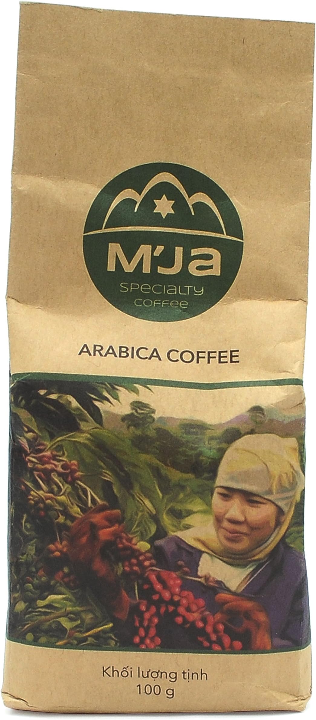 M'Ja Specialty Arabica Ground Mountain's Legend Coffee Finest Flavor Vietnam Kraft Paper 100g