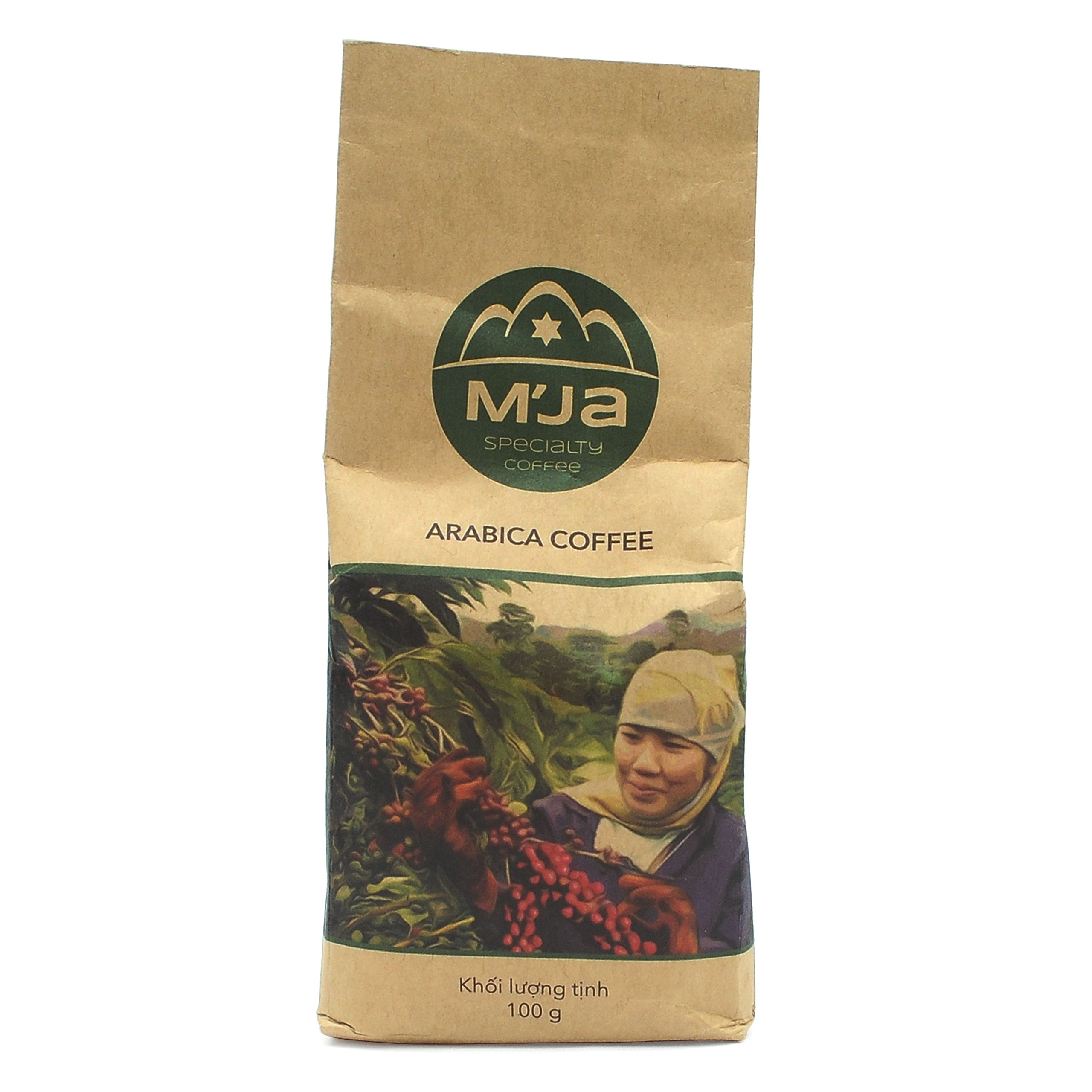 M'Ja Specialty Arabica Ground Mountain's Legend Coffee Finest Flavor Vietnam Kraft Paper 100g