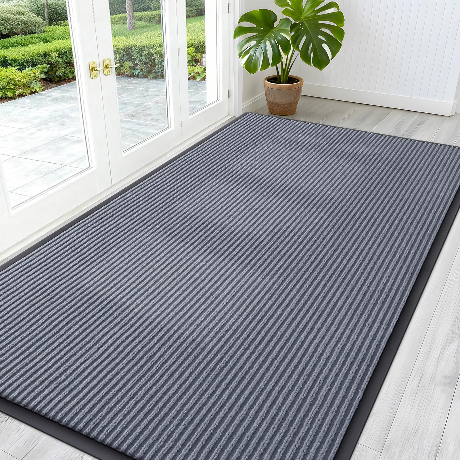 OLANLY Front Door Mat Indoor Outdoor Entrance, Waterproof Heavy Duty Doormat, Fade Resistant, Low Profile, Easy Clean Patio Porch Welcome Floor Mats for Entry, 29.5x17, Beige — view 97