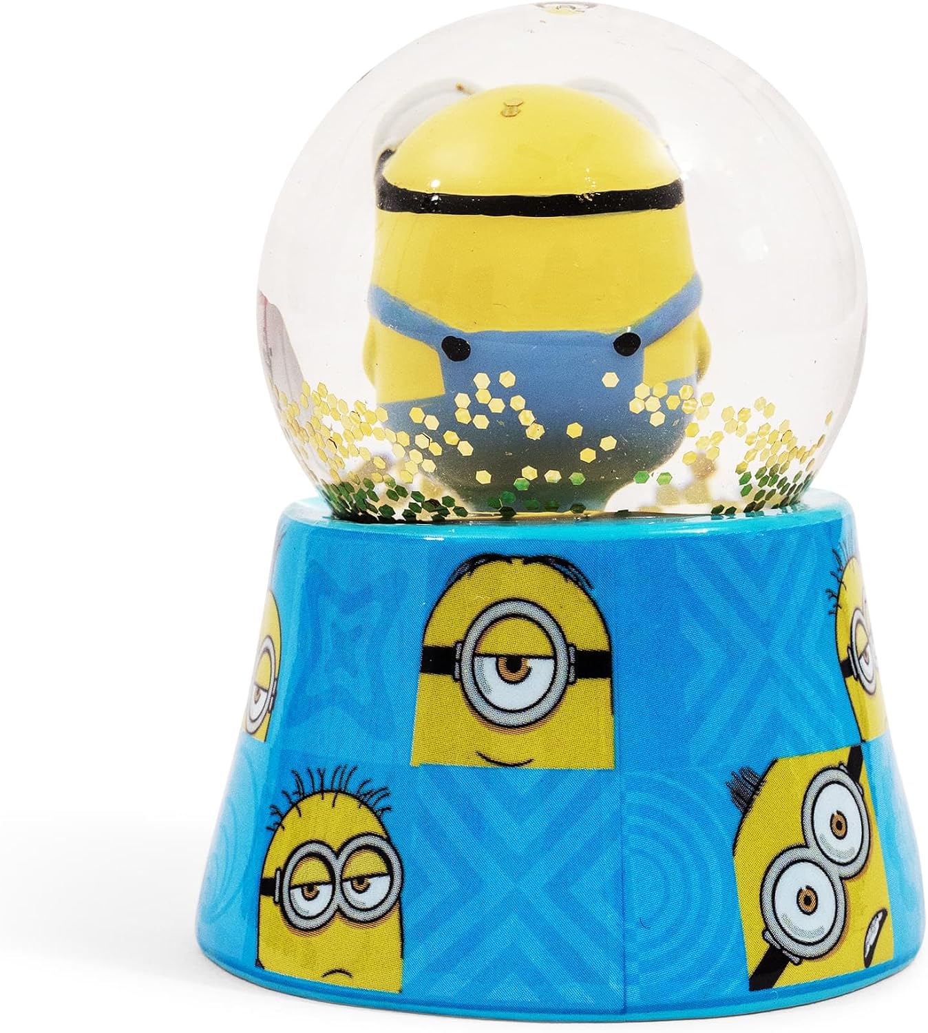 Despicable Me Bob The Minion Light-Up Snow Globe with Glitter Display | 3 Inches Tall