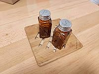 Vista 4 de Salero y pimentero de cristal retro (ámbar)