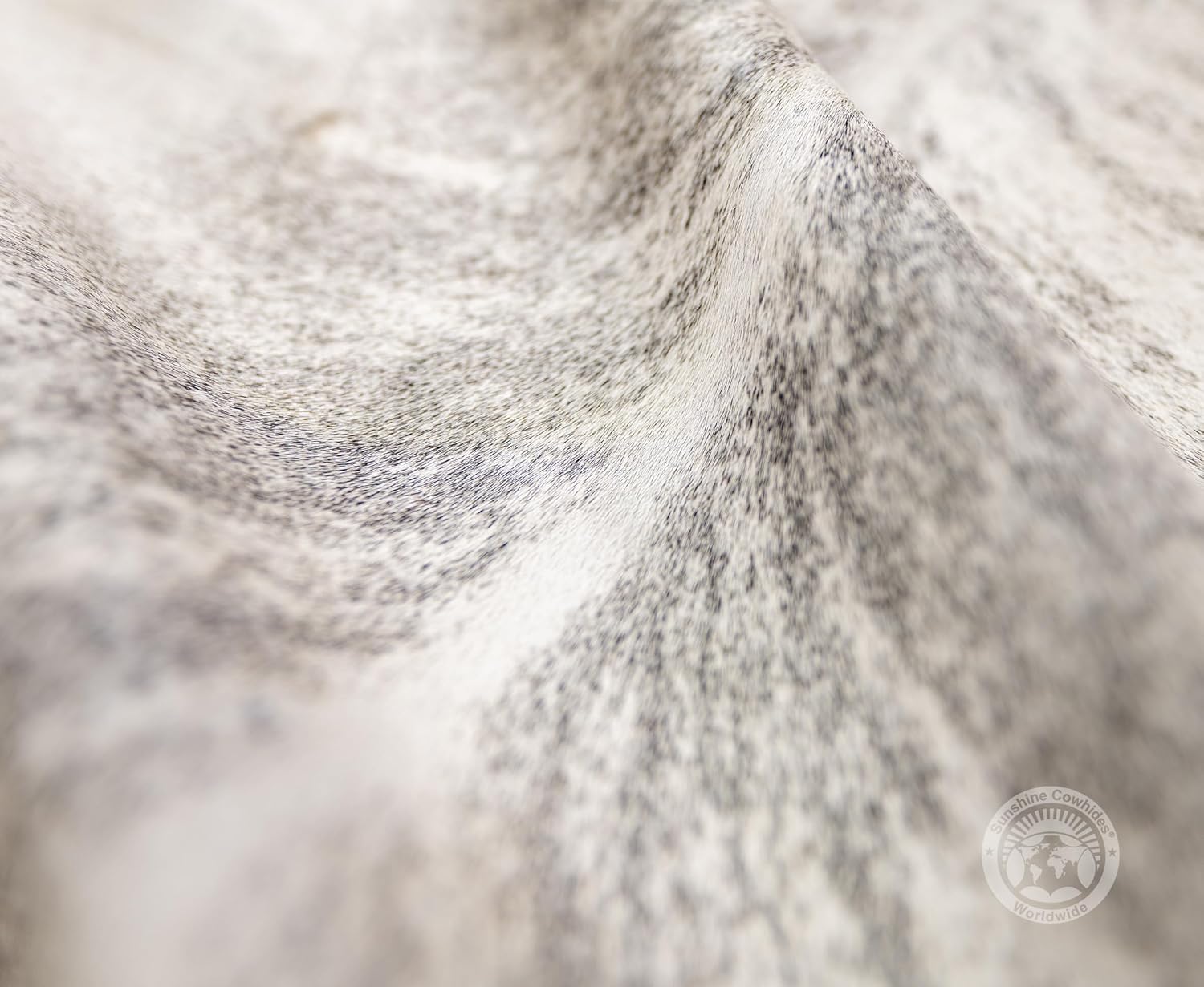 Sunshine Cowhides 100% Genuine Brindle Light Grey Cowhide Rug - Modern Style Animal Skin Rug & Floor Carpet for Living Room, Bedroom, Kitchen & More - Extra Large (6x7-8 Ft.)