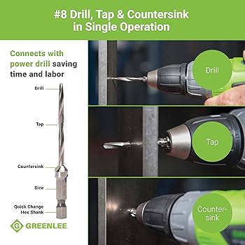 Amazon | Greenlee DTAP8-32 Combination Drill and Tap Bit, 8