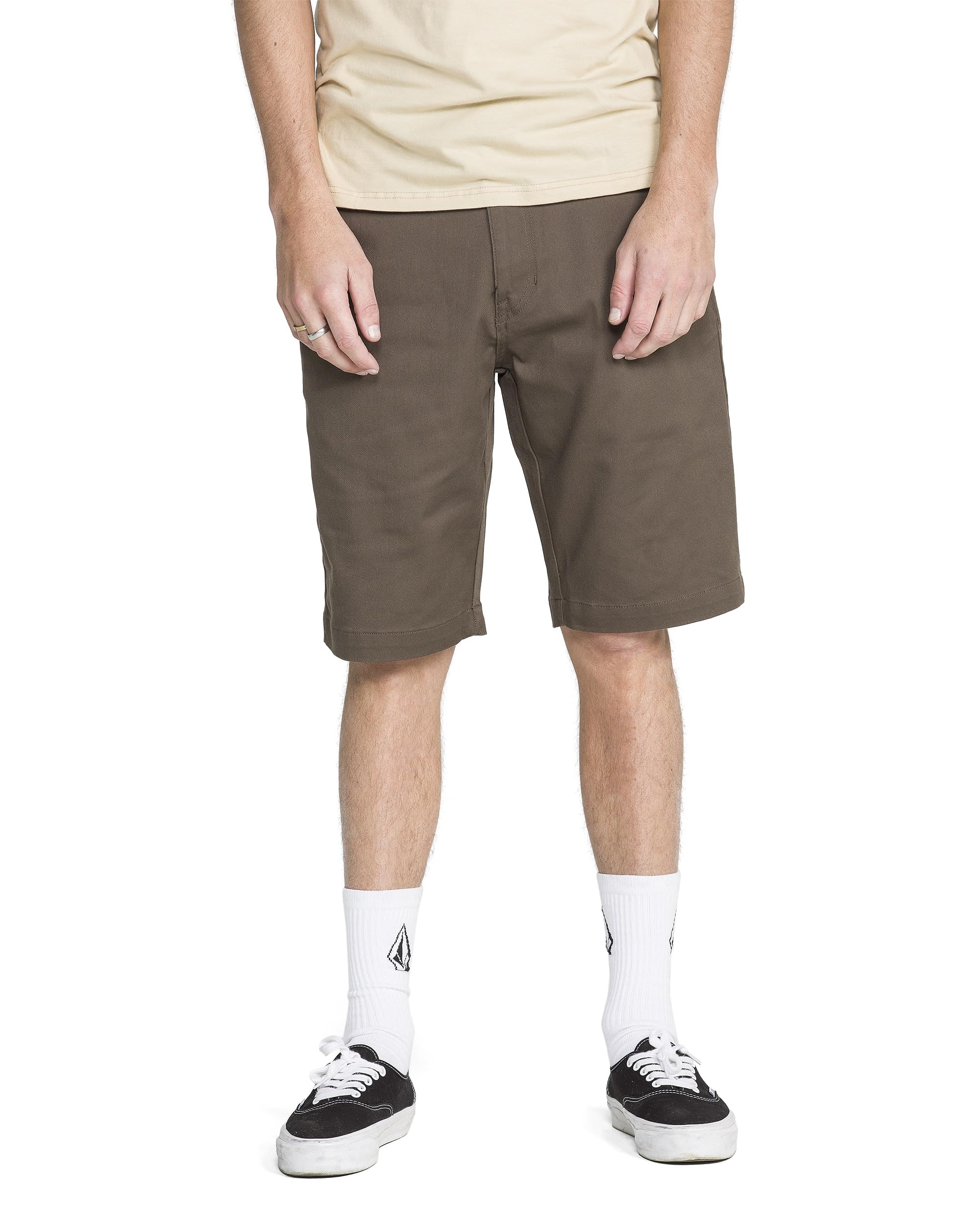 Volcom Men's Vmonty Stretch 22 Shorts, Mushroom, 34