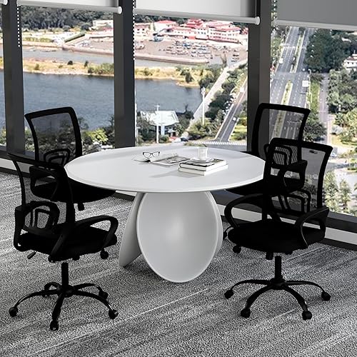 Miniatura 4 de Bonzy Home Silla de oficina ejecutiva, silla de escritorio ergonómica de respaldo alto, silla de gestión de piel sintética con reposabrazos