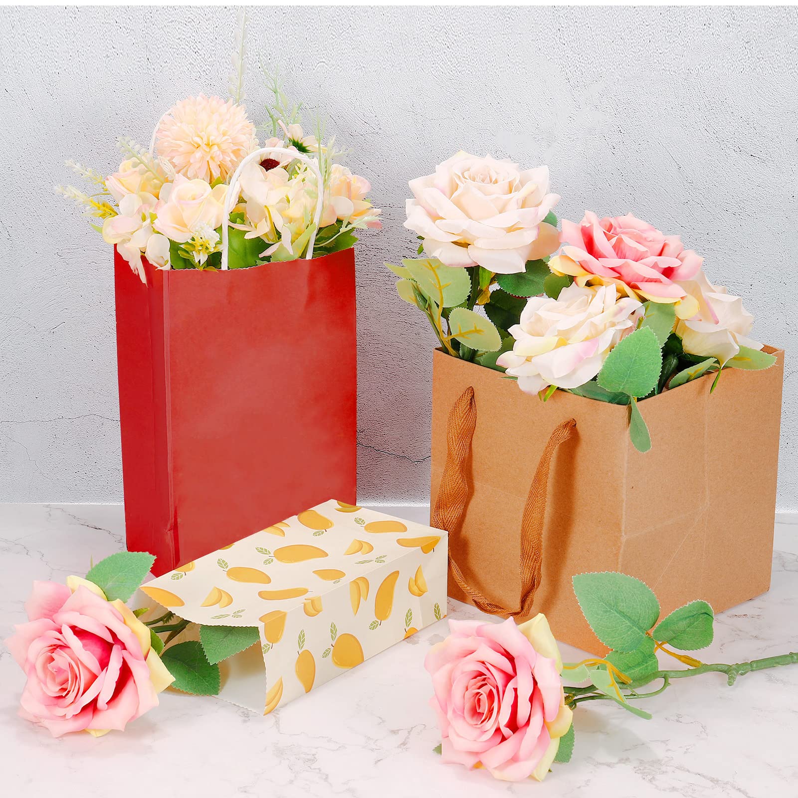 5 Pack Large Square Paper Gift Bags With Handle 30 X 30 X 30cm Gift Tote - View #3