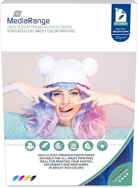 MediaRange MRINK103 Fotopapier A4 220g/m² 100 Blätter