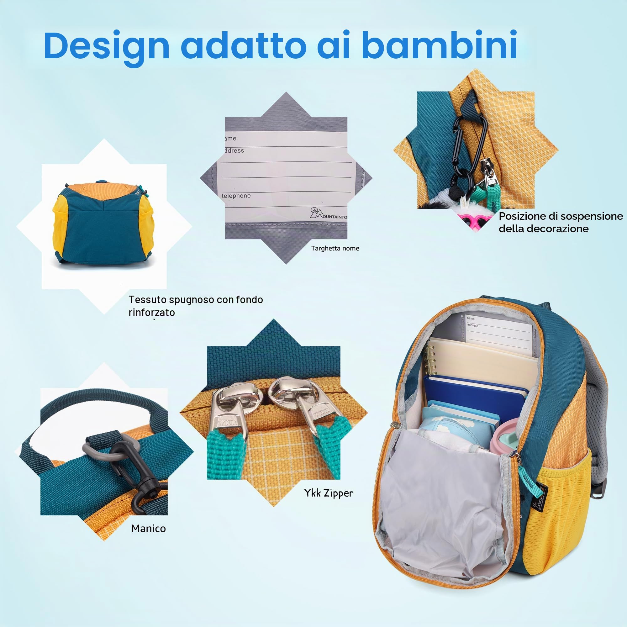 Mountaintop Zaino per bambini, per asilo, ragazzi, ragazze, piccolo zaino per la scuola
