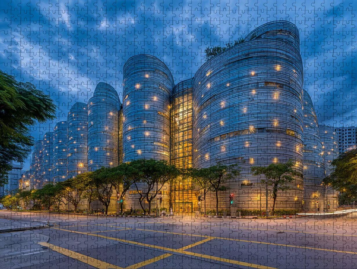 Miasto Puzzle 6000 sztuk dla dorosłych, drewniane puzzle z pudełkiem 179 x 105 cm, pomysł na prezent dla kobiet, zabawne gry rodzinne, gry wyzwania, wykwintne opakowanie na prezent, wystrój domu
