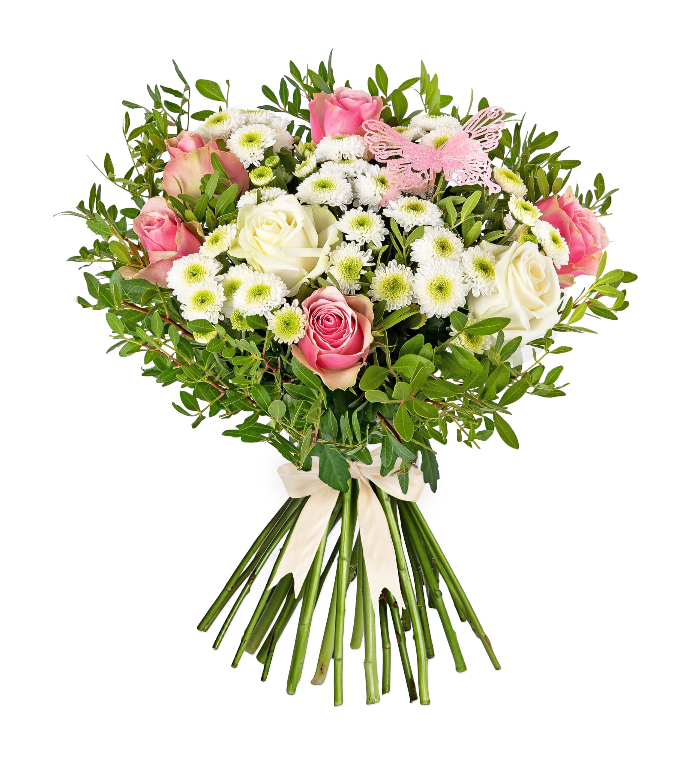 Prés de roses – Composition florale fraîche livrée à la main – Cadeau élégant avec expédition le lendemain – Idéal pour un anniversaire, un anniversaire, des condoléances, une célébration ou un