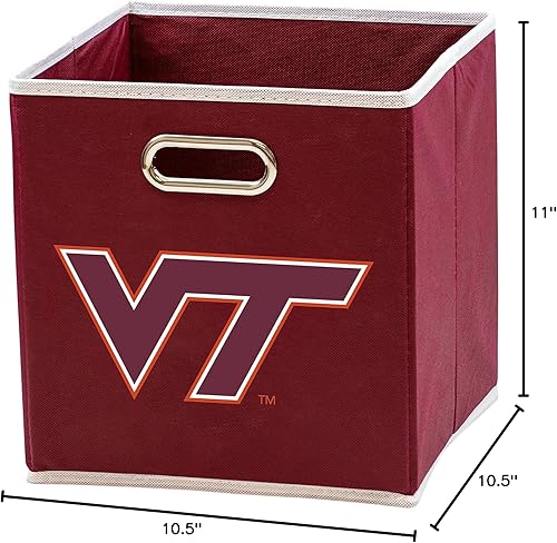 Miniatura 9 de Franklin Sports NCAA College Team - Cubos de almacenamiento de tela hechos para adaptarse a organizadores de contenedores de almacenamiento (11 x