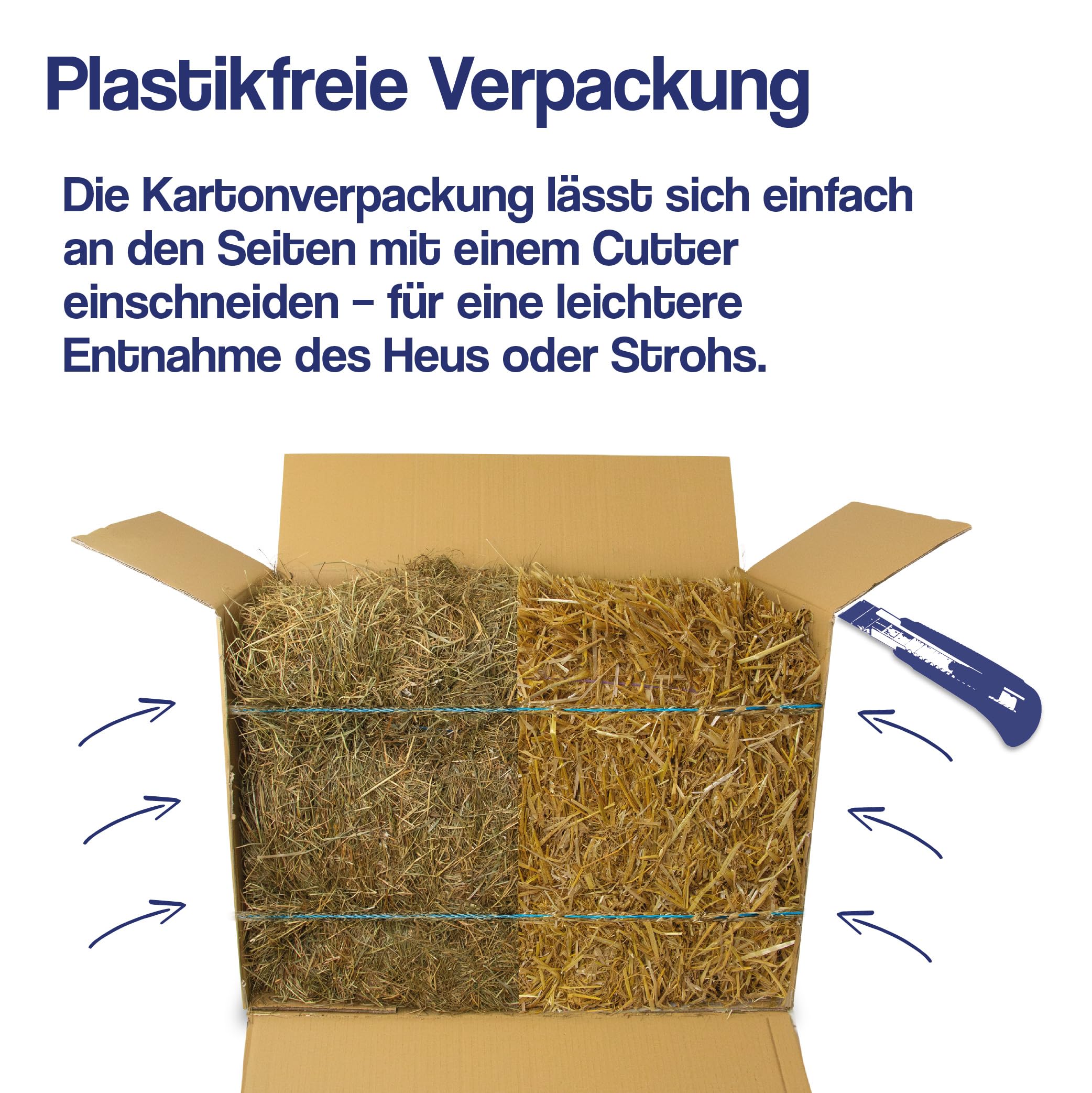 10 kg Stroh + 10kg Heu – Strohballen und Heuballen für Kleintiere - für Kaninchen, Meerschweinchen, Hamster und andere Nager – auch als dekostroh oder heu deko - Direkt aus Bayern