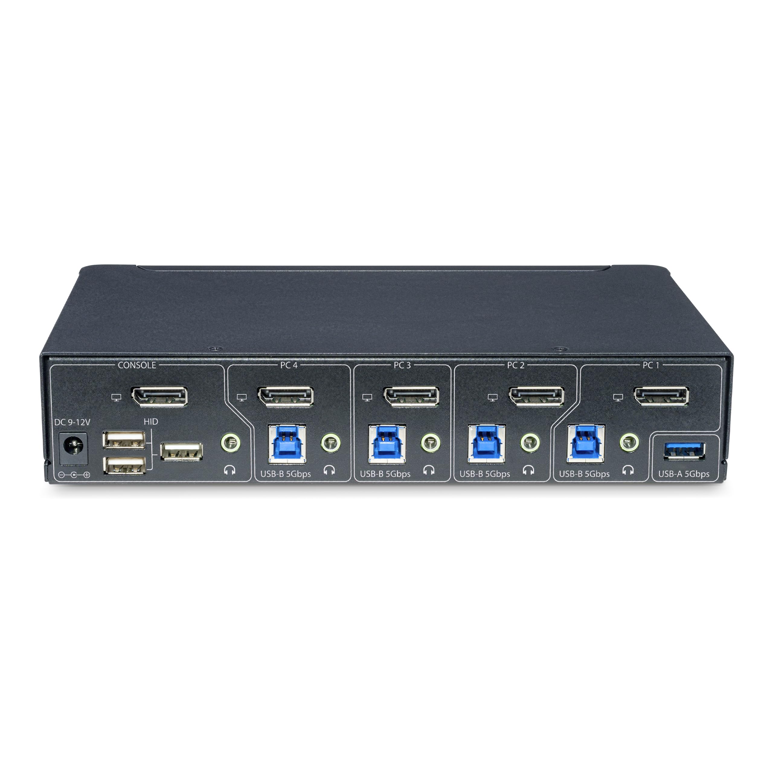 StarTech Switch KVM DisplayPort 4 Porte, Singolo Monitor 4K 60Hz, USB 3.0 | Controllo di 4 computer, Risoluzione Ultra HD, Ideale per uffici e sale server