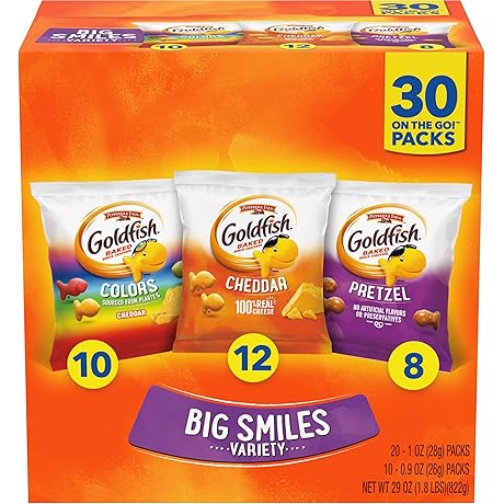 Goldfish Crackers Big Smiles Snack Packs Variety Bucket