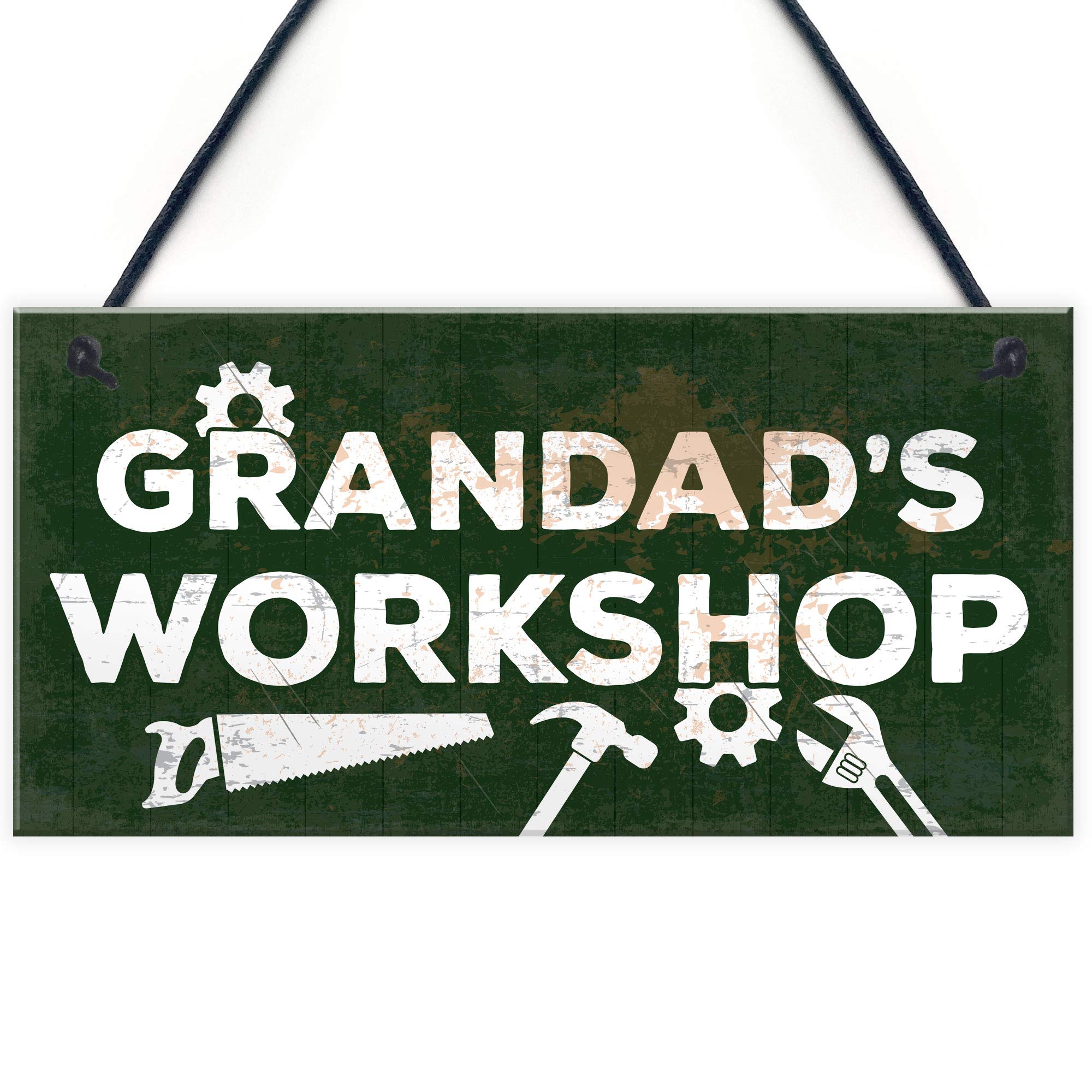 Grandads Workshop Garage Man Cave Sign Grandad Grandparent Gift For Christmas Birthday Gift From Grandchildren Nan